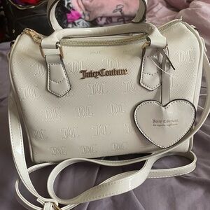 Juicy couture cream satchel bag